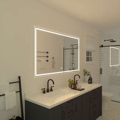 Niveal LMT Series Rectangular Frameless LED Wall Bathroom Vanity Mirror