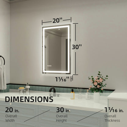 Nivorix NRMD Series Rectangular Frameless LED Wall Bathroom Vanity Mirror with Sleek Silver Finish 3_3c484eb0-18e1-4326-b470-42932e602fd9