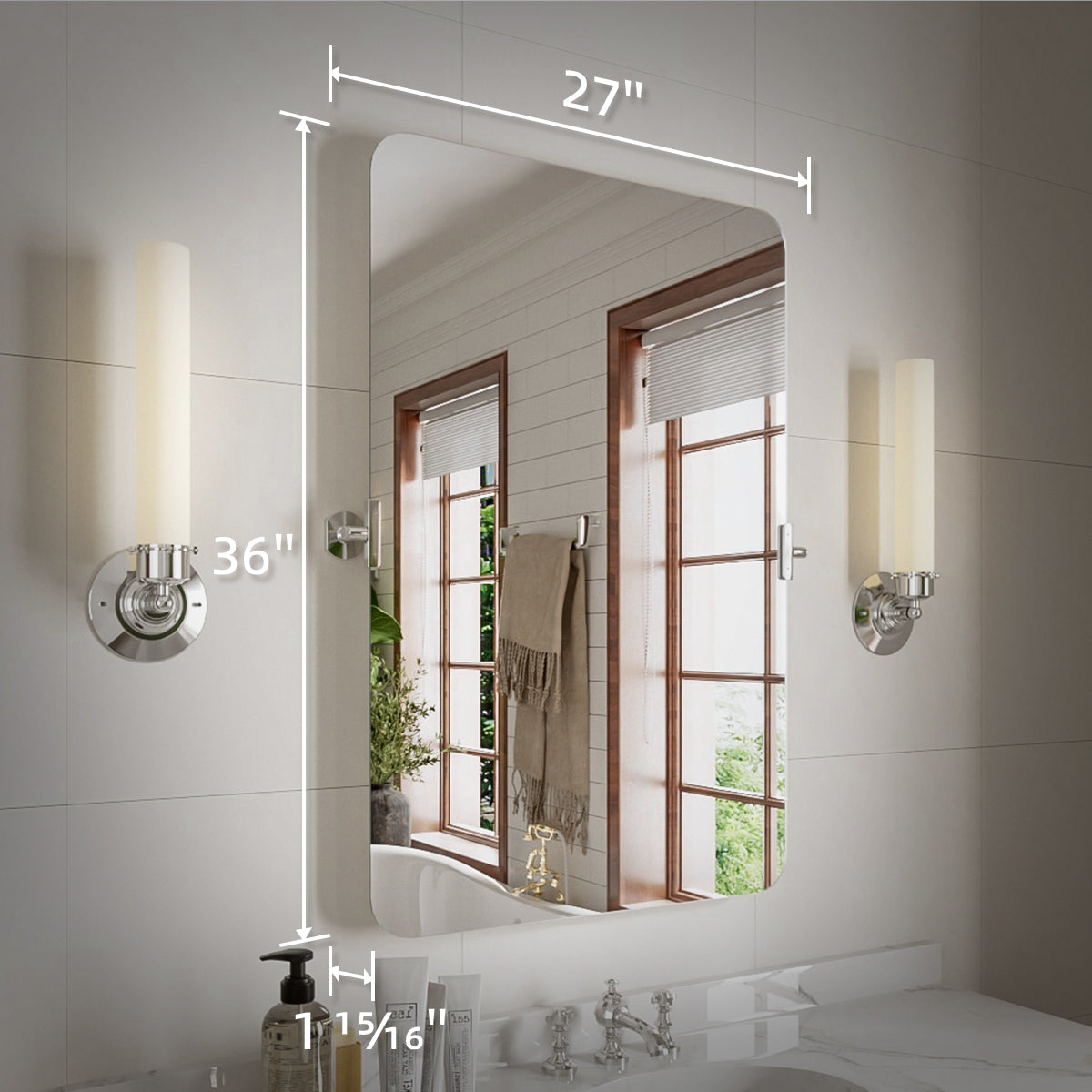 Niveal CM Series Rectangular Framed Tilt Wall Mount Bathroom Vanity Mirror 3_41650abf-3bd4-4197-be06-670c8323c98f