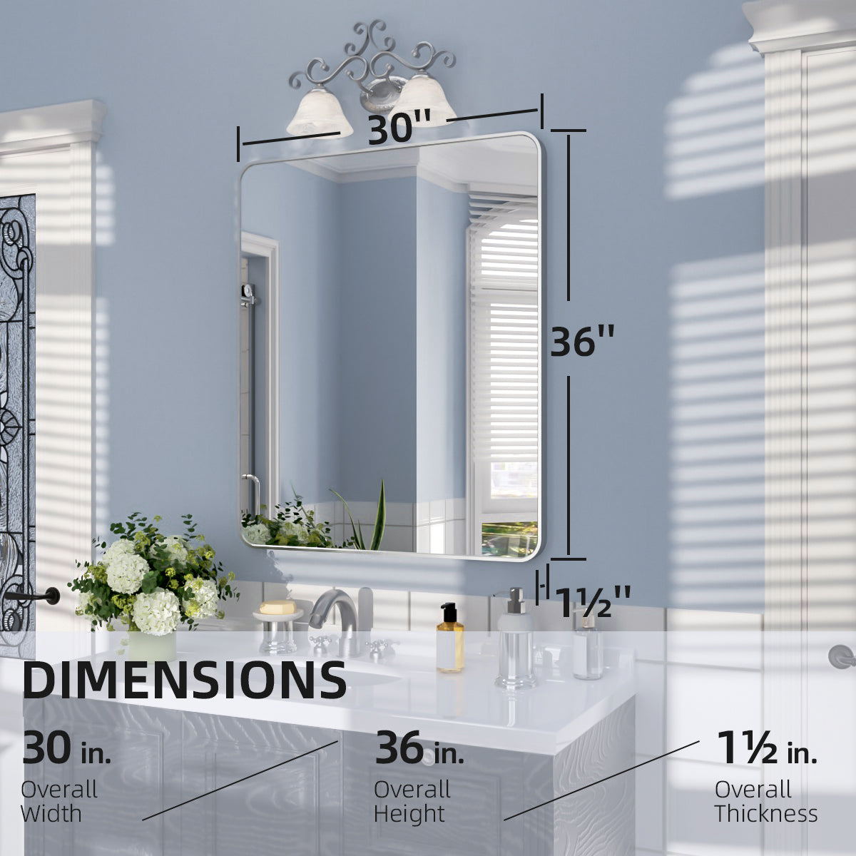 Nivorix NRSM Series Tempered Glass Brushed Nickel Rectangular Framed Wall Bathroom Vanity Mirror 3_4ec5e8dc-55a4-49b7-97d9-745633f2100d