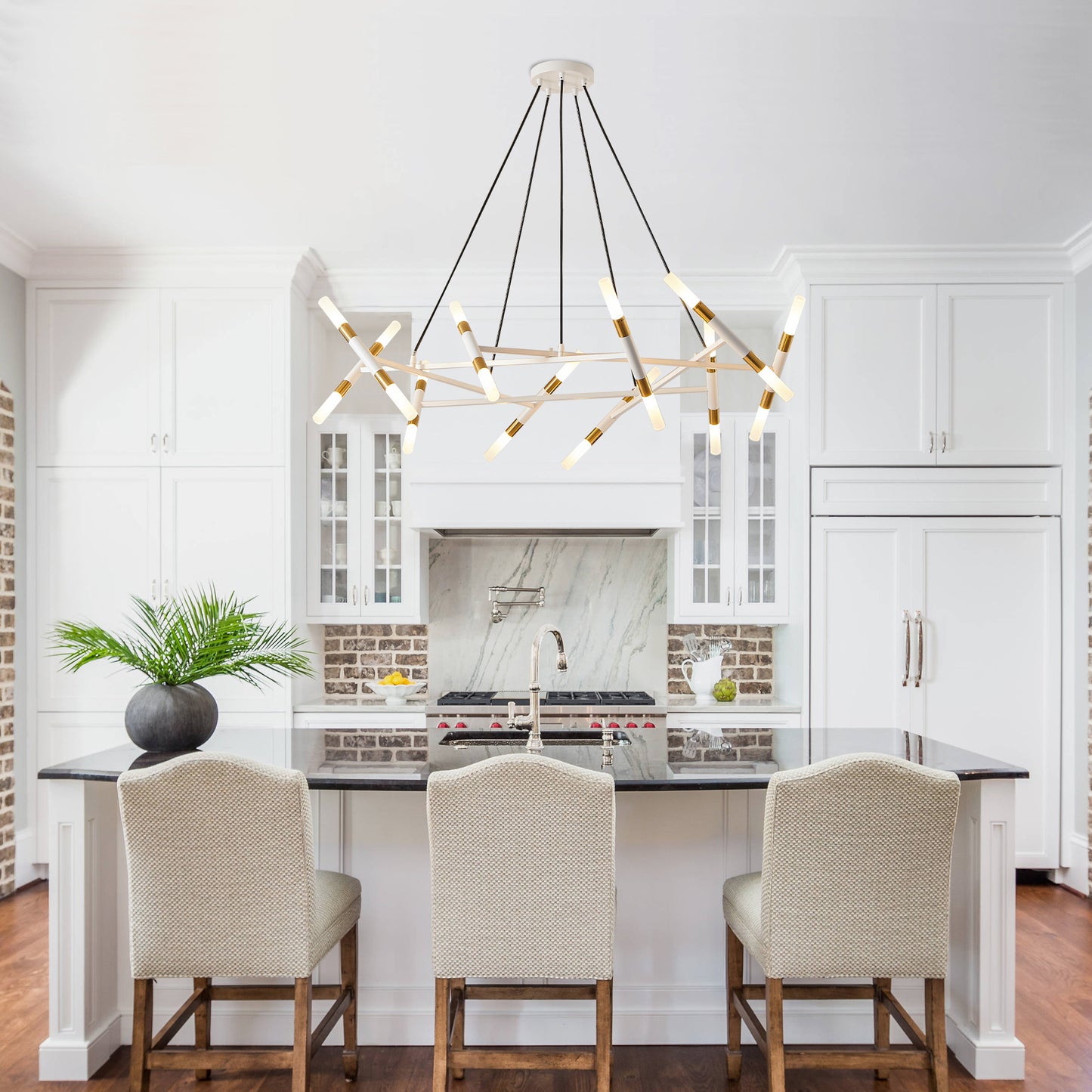 Taimei Cuprum 41 in. 20-Light Iron Modern Chandelier Fixture Branch Design