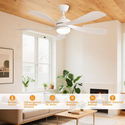 Taimei Sleek 52 in. Ceiling Fan - 5 Precision ABS Blades with Soft LED Light and Whisper-Quiet 6-Speed Remote Control 3_53c2d57b-7d6c-4dc9-b086-562b1c2e160d