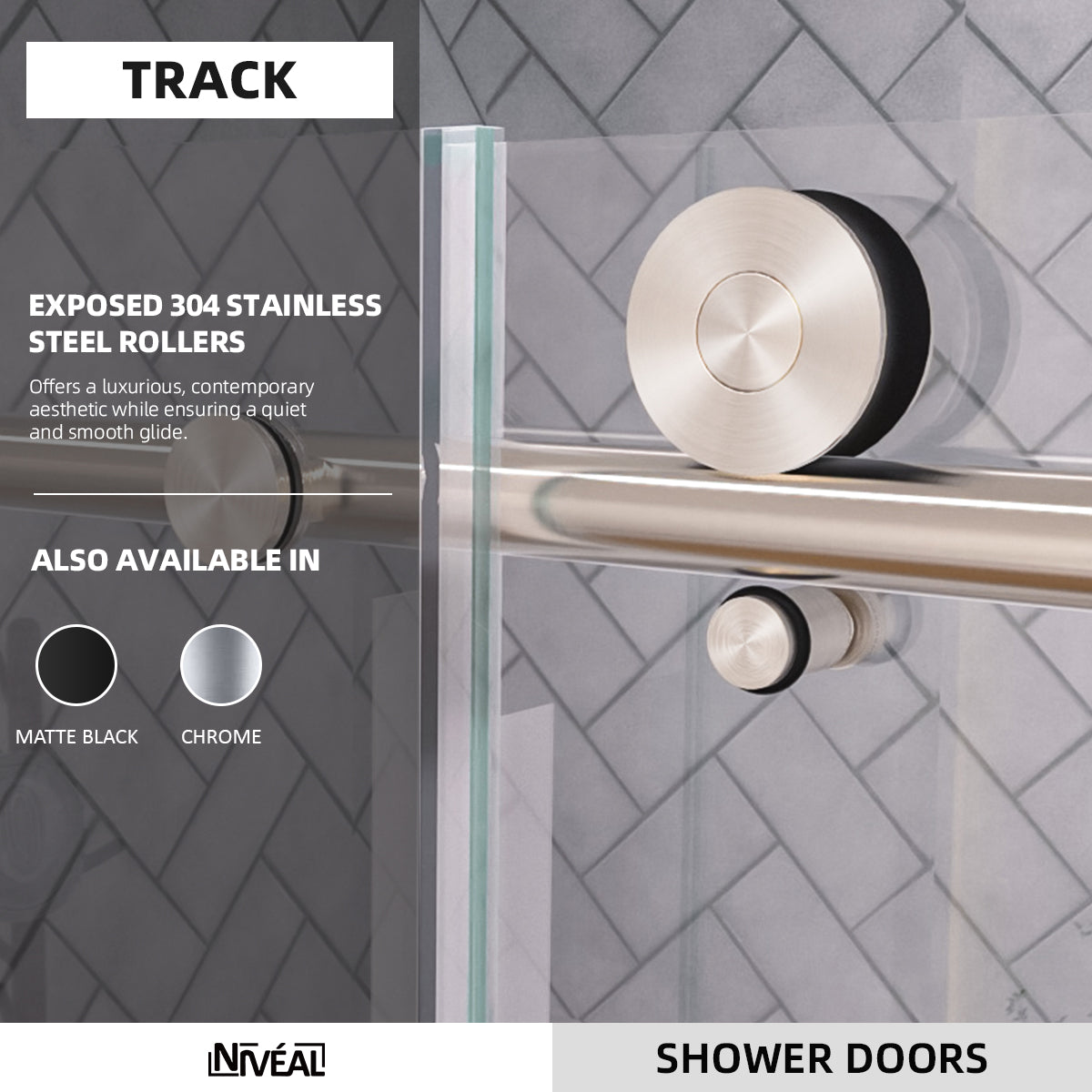Niveal Luxe 60 in. W x 60 in. H Sliding Semi Frameless Tub Door with Clear Glass 3_571cbbc9-d324-4c29-91c4-9a7f059b3efc