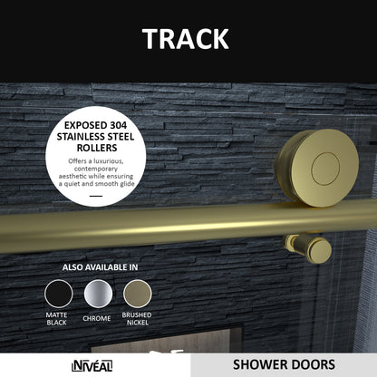 Niveal Ruhr 60 in. W x 76 in. H Sliding Semi-Frameless Shower Door with Clear Glass 3_5f47e6ed-2194-4c1d-8a91-c952317487c8