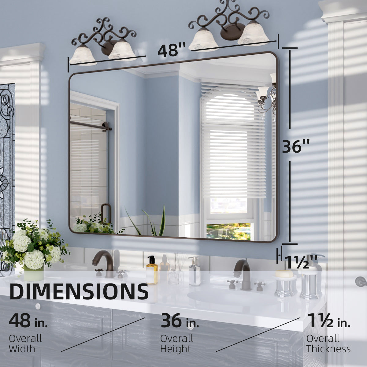 Nivorix NRSM Series Tempered Glass Brushed Nickel Rectangular Framed Wall Bathroom Vanity Mirror 3_60c5a6fc-d3f8-4431-a881-077349aa5868