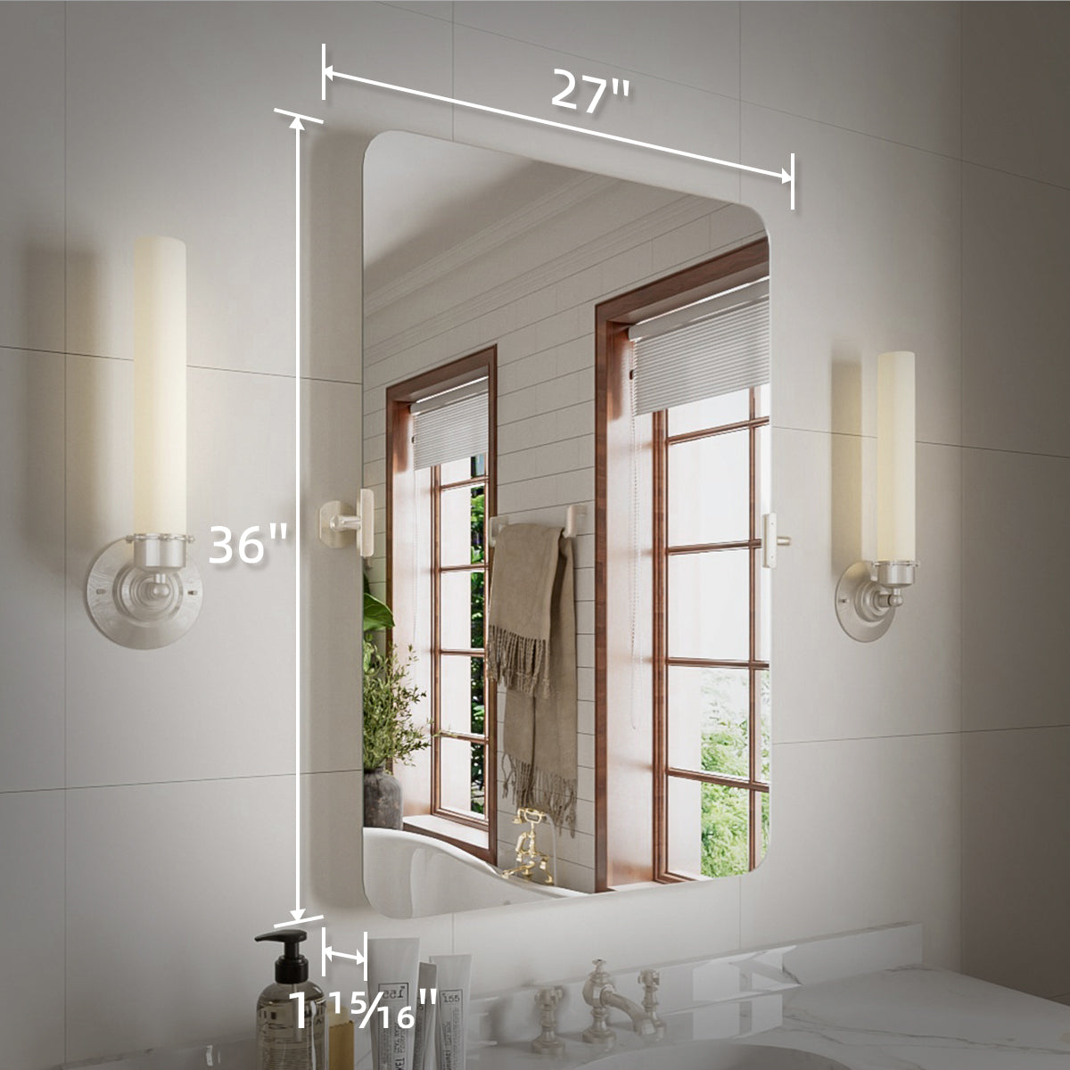 Niveal CM Series Rectangular Framed Tilt Wall Mount Bathroom Vanity Mirror 3_6110233a-77e7-4350-bfb6-e09ab8e62079