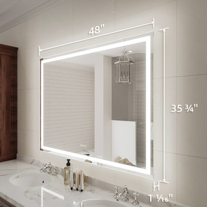 Niveal LMV Series Rectangular Frameless LED Wall Bathroom Vanity Mirror in Silver 3_68fa8020-4391-4b5f-9742-907283b6341b