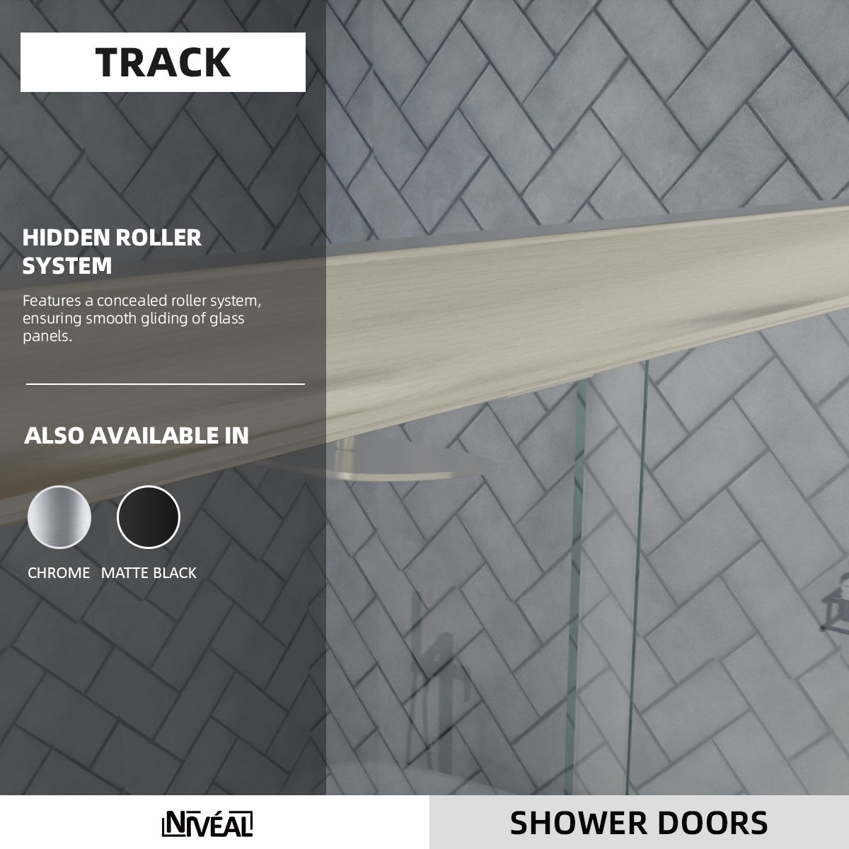 Niveal Bliss 60 in. W x 56 in. H Sliding Semi Frameless Tub Door with Clear Glass 3_731dee82-b75c-4470-aa02-720231efa6fe