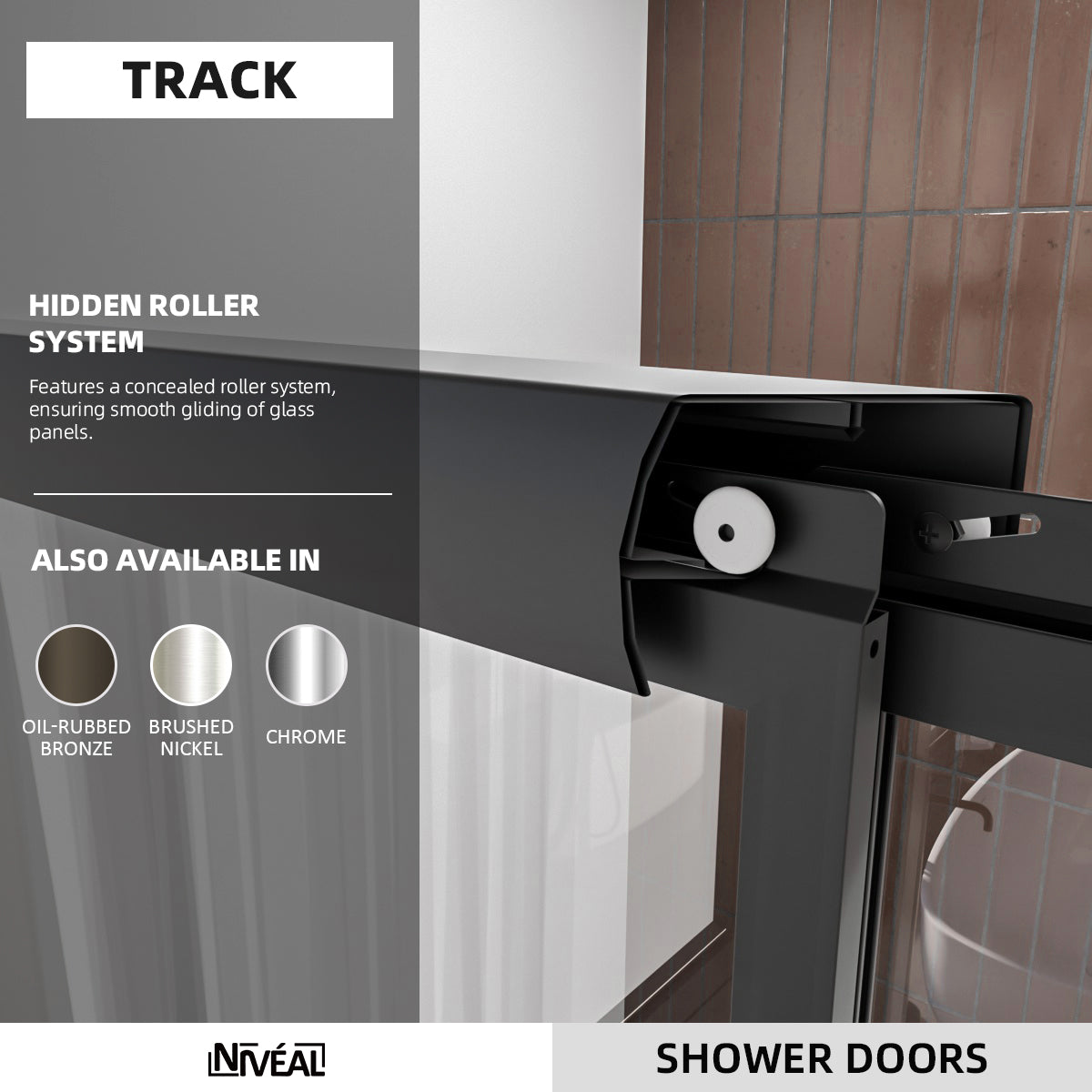 Niveal Luminous 59 in. W x 56 in. H Sliding Framed Tub Door with Clear Tempered Glass 3_7461d9f8-5e93-4793-84d6-283ca6c32d9b
