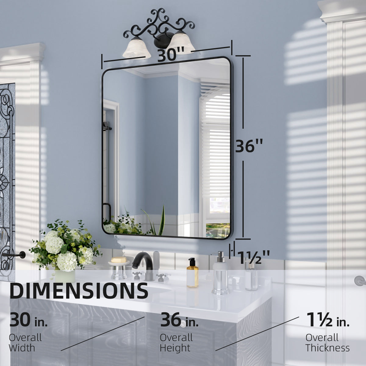 Nivorix NRSM Series Tempered Glass Brushed Nickel Rectangular Framed Wall Bathroom Vanity Mirror 3_78bc530e-f191-4ccd-85db-9a1bbae37f36
