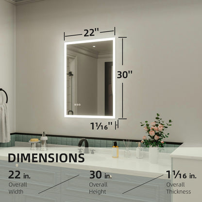 Nivorix NRMC Series Rectangular Frameless LED Wall Bathroom Vanity Mirror in Sleek Silver Finish 3_7ac08185-3e80-4b8e-af83-ed4d94261ed2