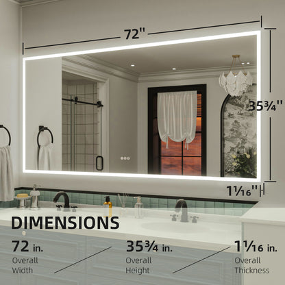 Nivorix NRMC Series Rectangular Frameless LED Wall Bathroom Vanity Mirror in Sleek Silver Finish 3_7d122b7c-3360-4725-9a20-0938ba352da5