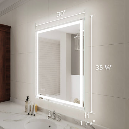 Niveal LMV Series Rectangular Frameless LED Wall Bathroom Vanity Mirror in Silver 3_7fcb7ace-a0c5-411f-ac59-fc1eba2cb424