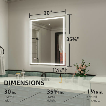 Nivorix NRMD Series Rectangular Frameless LED Wall Bathroom Vanity Mirror with Sleek Silver Finish 3_8708e8e9-2ce2-4dc6-9e5f-78ac8dc8d982