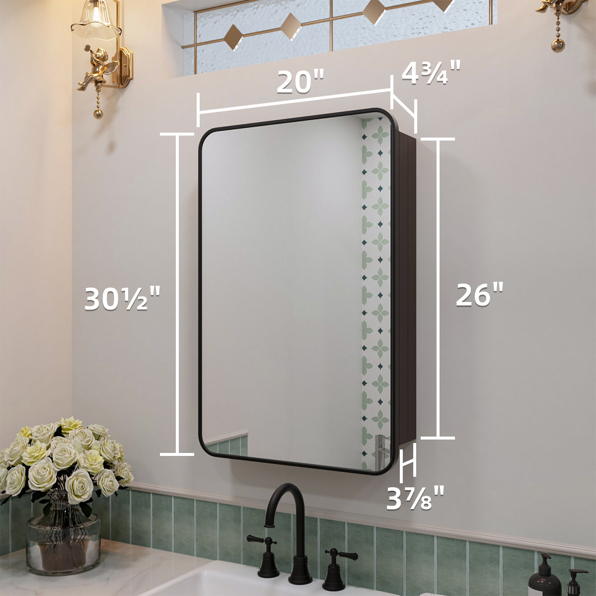 Nivorix NRFM Series Rectangular Aluminum Framed Medicine Cabinet with Mirror 3_9befdad9-76ed-4989-830f-5f8521eaa0fe