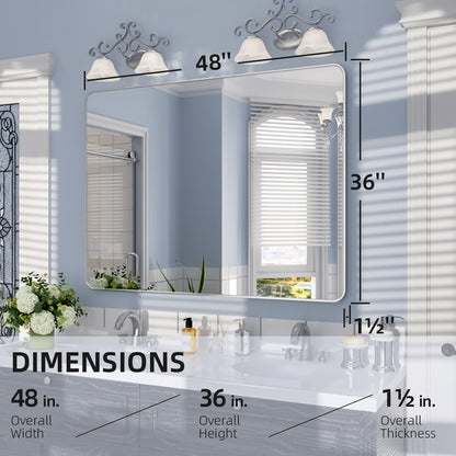 Nivorix NRSM Series Tempered Glass Brushed Nickel Rectangular Framed Wall Bathroom Vanity Mirror 3_9e5b5e71-1405-497c-bf01-86b2808d6072