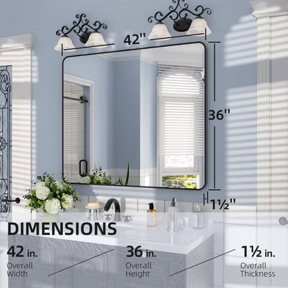 Nivorix NRSM Series Tempered Glass Brushed Nickel Rectangular Framed Wall Bathroom Vanity Mirror 3_a33cae3e-b3d5-4a9b-b1cf-f6198f9c3960