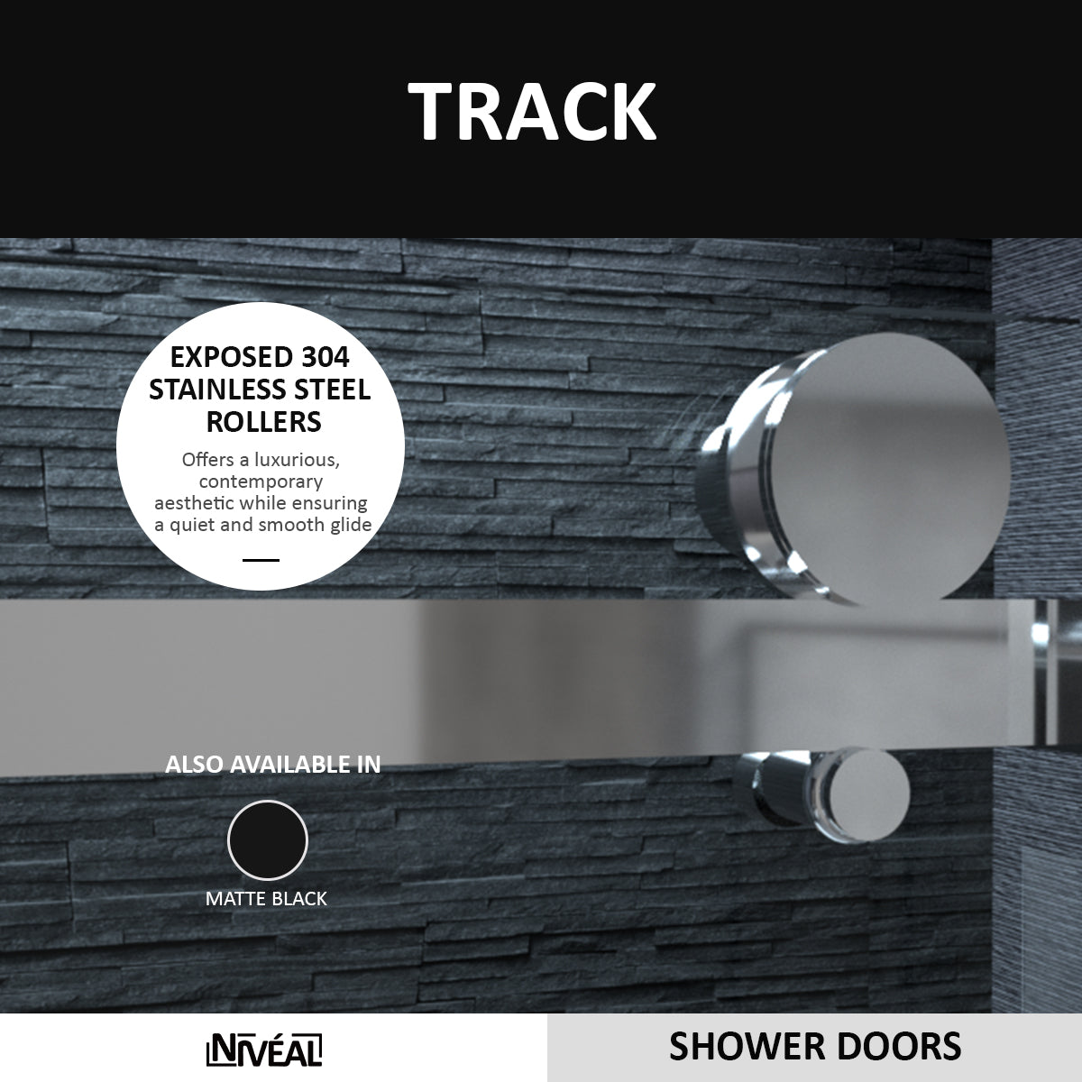 Niveal Essen 60 in. W x 60 in. H Sliding Semi-Frameless Tub Door in Matte Black Finish 3_a42990f6-1195-477f-9c45-e2749af41a4d