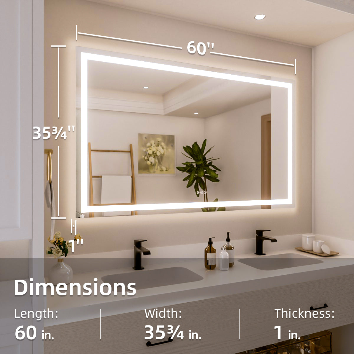 Nivorix NRPL Series Rectangular Frameless LED Wall Bathroom Vanity Mirror with Sleek Silver Finish 3_ac3f8eb0-19ad-4496-a10a-446e53c06cc4