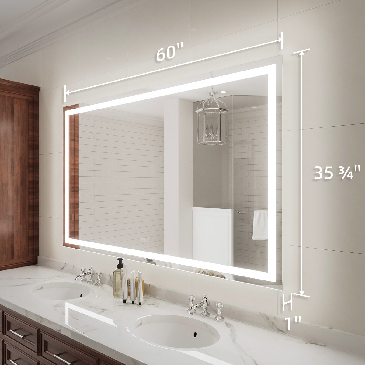 Niveal LMP Series Rectangular Frameless LED Wall Bathroom Vanity Mirror in Silver 3_ae941bff-0ba3-4807-92b2-e52ef0a3b37c