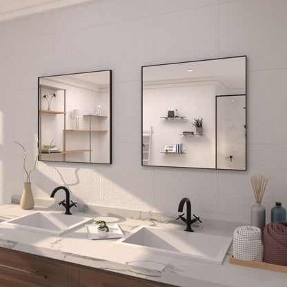 TaiMei 30 in. W x 30 in. H  Rectangular Framed Bathroom Vanity Mirror