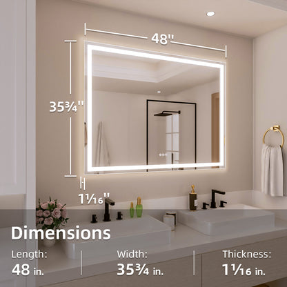Nivorix NRMV Series Rectangular Frameless LED Wall Bathroom Vanity Mirror with Sleek Silver Finish 3_aff55176-afe8-4c0b-bda6-93aa8447e1fd