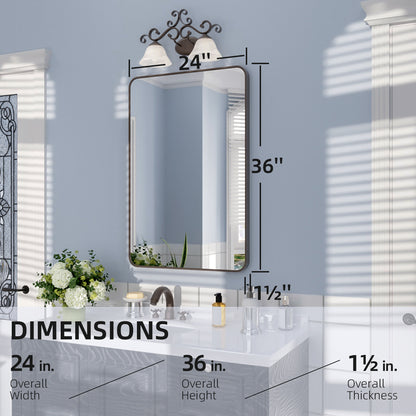 Nivorix NRSM Series Tempered Glass Brushed Nickel Rectangular Framed Wall Bathroom Vanity Mirror 3_b170b423-d5ee-4bb4-b09f-8cb1a7eabdb7
