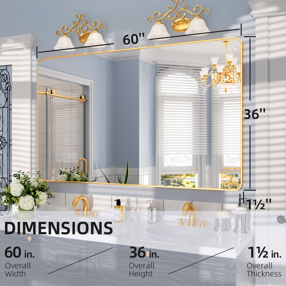 Nivorix NRSM Series Tempered Glass Brushed Nickel Rectangular Framed Wall Bathroom Vanity Mirror 3_b53c8203-52e7-4559-883d-166f8f2484f1