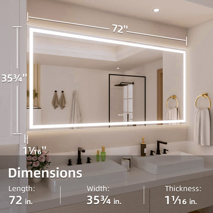 Nivorix NRMV Series Rectangular Frameless LED Wall Bathroom Vanity Mirror with Sleek Silver Finish 3_b76f4b7a-02c3-421b-99ff-7b9cc8e29d37