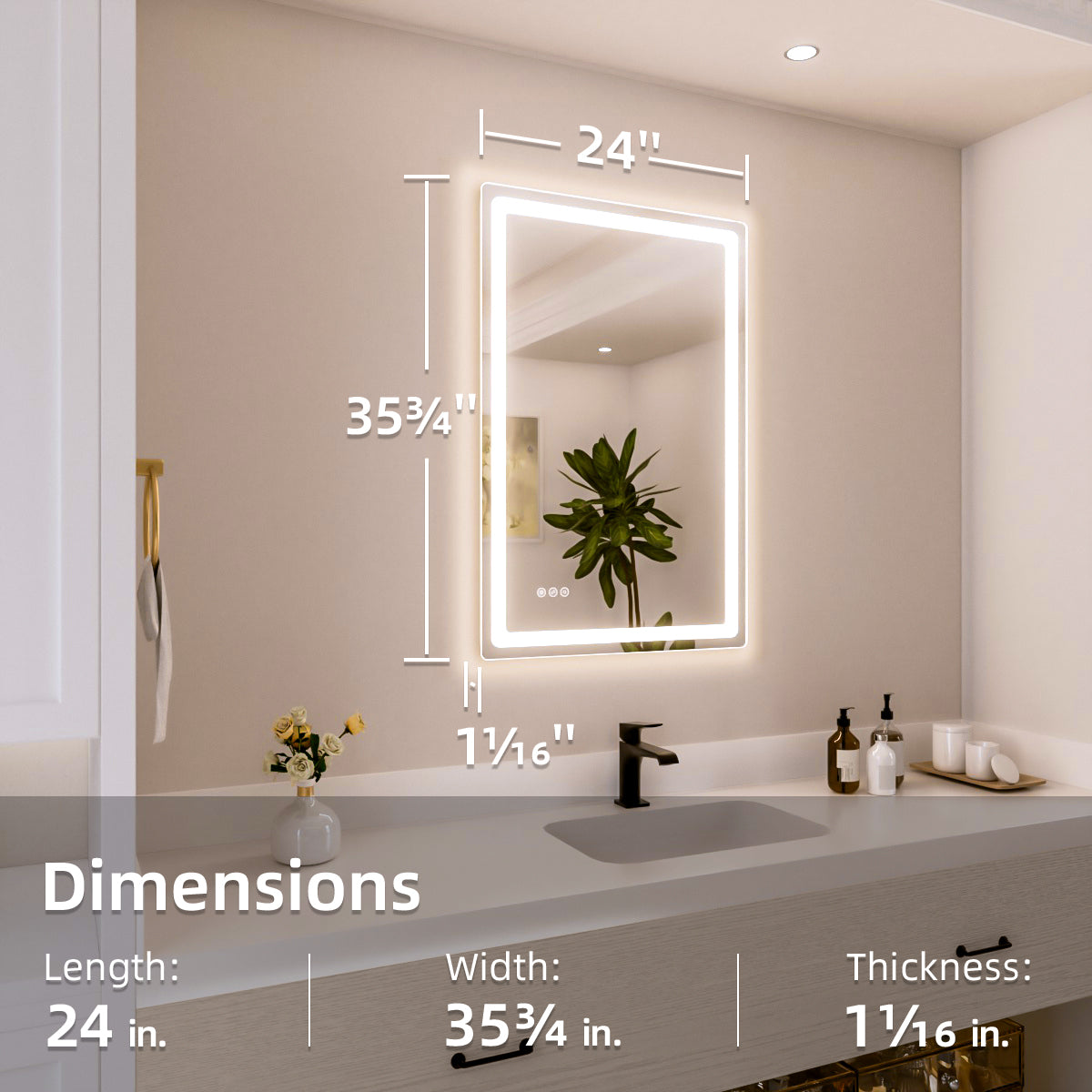Nivorix NRMU Series Rectangular Frameless LED Wall Bathroom Vanity Mirror with Sleek Silver Finish 3_bb4bc6c2-3763-4ba6-a7a5-446fc7cf580f