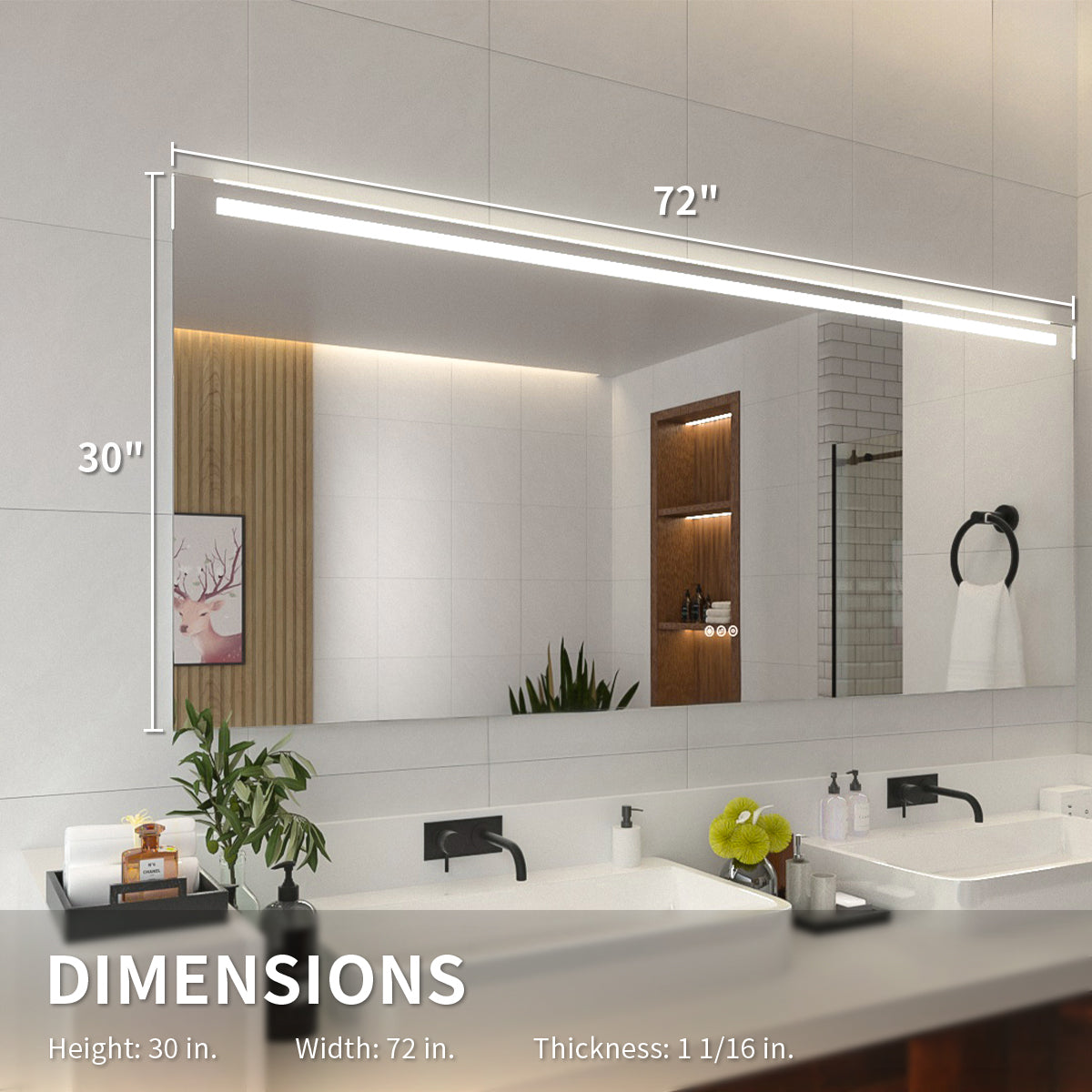 Niveal LMI01 Series Rectangular Frameless LED Wall Bathroom Vanity Mirror 3_bf2e0a63-af2e-4d2c-b805-a312306525f1