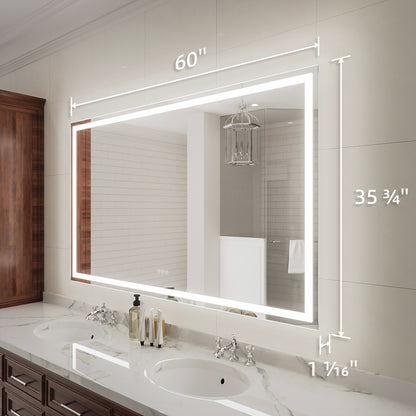 Niveal LMV Series Rectangular Frameless LED Wall Bathroom Vanity Mirror in Silver 3_cde040f0-11db-4a31-b941-5f2b8ce540be