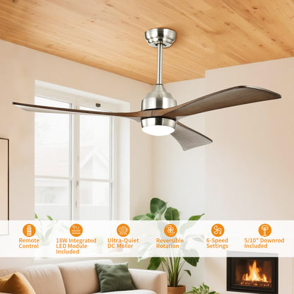 Taimei Helio 52 in. Downrod Modern Ceiling Fan with Dimmable LED with Remote Included DC Motor 3_cede28aa-5912-4fd6-be48-78332435d8f8