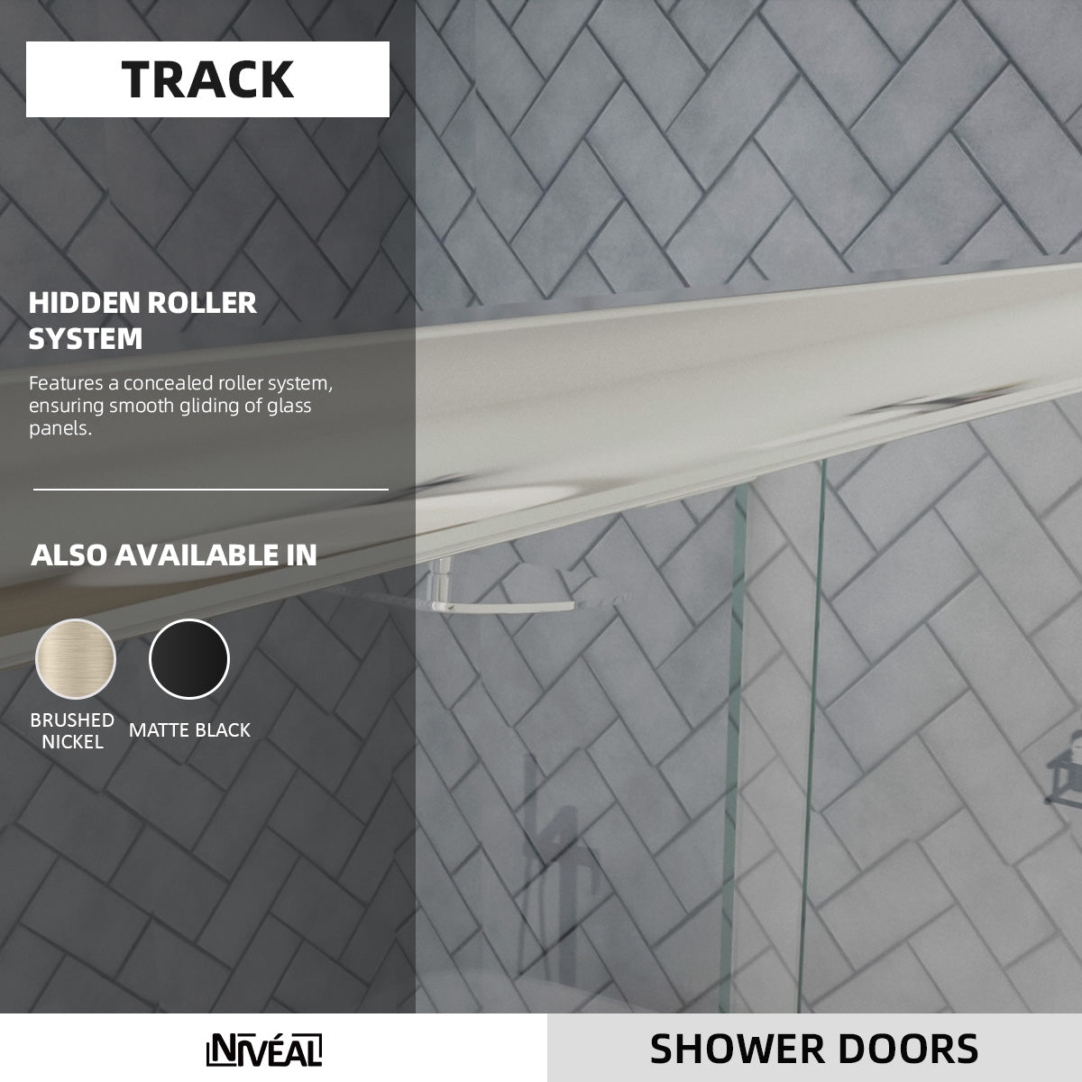 Niveal Bliss 60 in. W x 56 in. H Sliding Semi Frameless Tub Door with Clear Glass 3_d03310c0-3ca6-452e-9122-63177edff0df