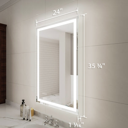 Niveal LMV Series Rectangular Frameless LED Wall Bathroom Vanity Mirror in Silver 3_d61d65f8-350c-446f-b74c-a943f74b1033