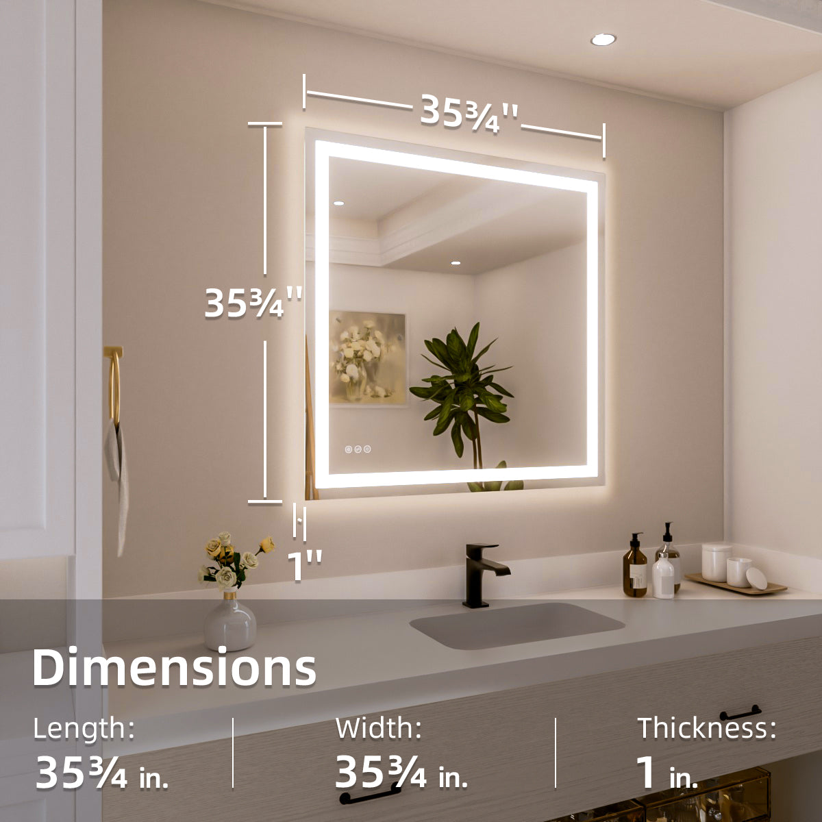 Nivorix NRPL Series Rectangular Frameless LED Wall Bathroom Vanity Mirror with Sleek Silver Finish 3_dfed2801-016e-4db9-8827-1f92d446ae9c