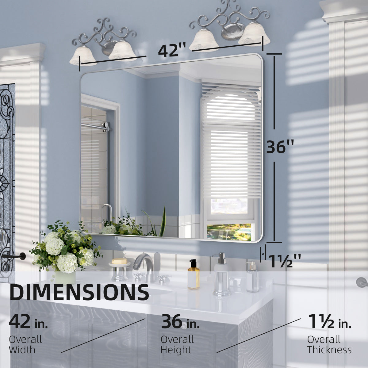 Nivorix NRSM Series Tempered Glass Brushed Nickel Rectangular Framed Wall Bathroom Vanity Mirror 3_e29487d8-59c0-404d-a7c4-90ffccc2077f