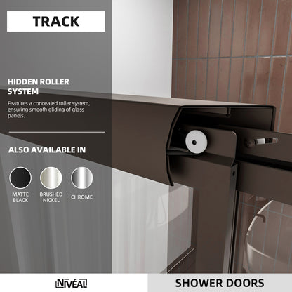 Niveal Luminous 59 in. W x 56 in. H Sliding Framed Tub Door with Clear Tempered Glass 3_e4671d71-8340-45b7-9132-2dfce1cc4d90