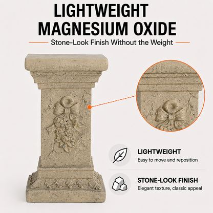 Verda 19 in. Tall Sand Magnesium Oxide Pedestal Plant Stand 3_e5c53ae9-5ae2-46f8-9bbd-78a0ae2b71fb