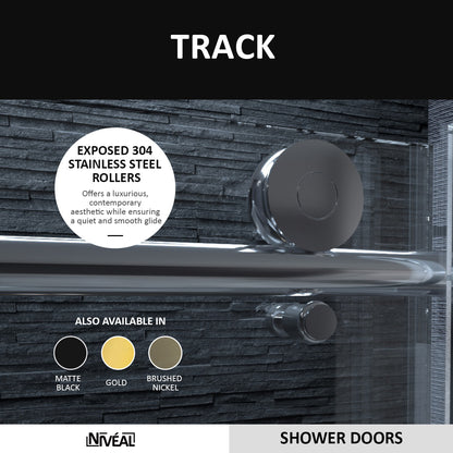 Niveal Ruhr 60 in. W x 76 in. H Sliding Semi-Frameless Shower Door with Clear Glass 3_edc66837-2950-48c2-854f-9129560e818f