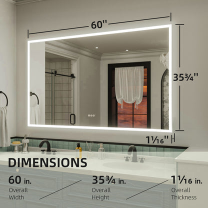 Nivorix NRMC Series Rectangular Frameless LED Wall Bathroom Vanity Mirror in Sleek Silver Finish 3_f85e0384-0700-4565-8e62-61743ac235a6