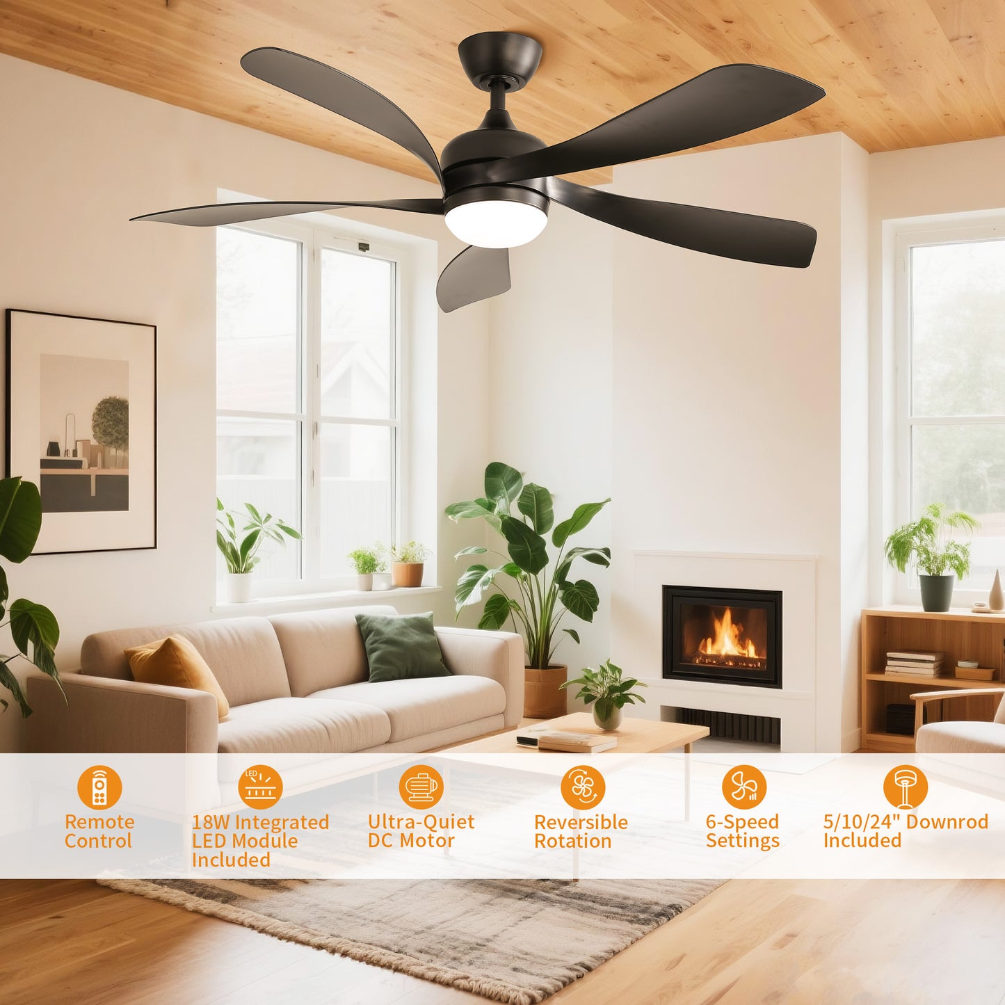 Taimei Sleek 52 in. Ceiling Fan - 5 Precision ABS Blades with Soft LED Light and Whisper-Quiet 6-Speed Remote Control 3_fdd9fba4-b52c-4a3b-a252-bb2a3835f7fb