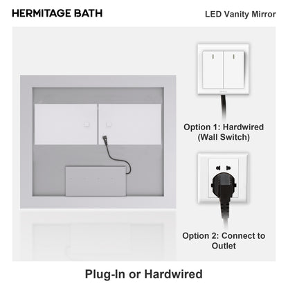 Swarm Rectangular Frameless Radar LED Wall Bathroom Vanity Mirror 4236-13