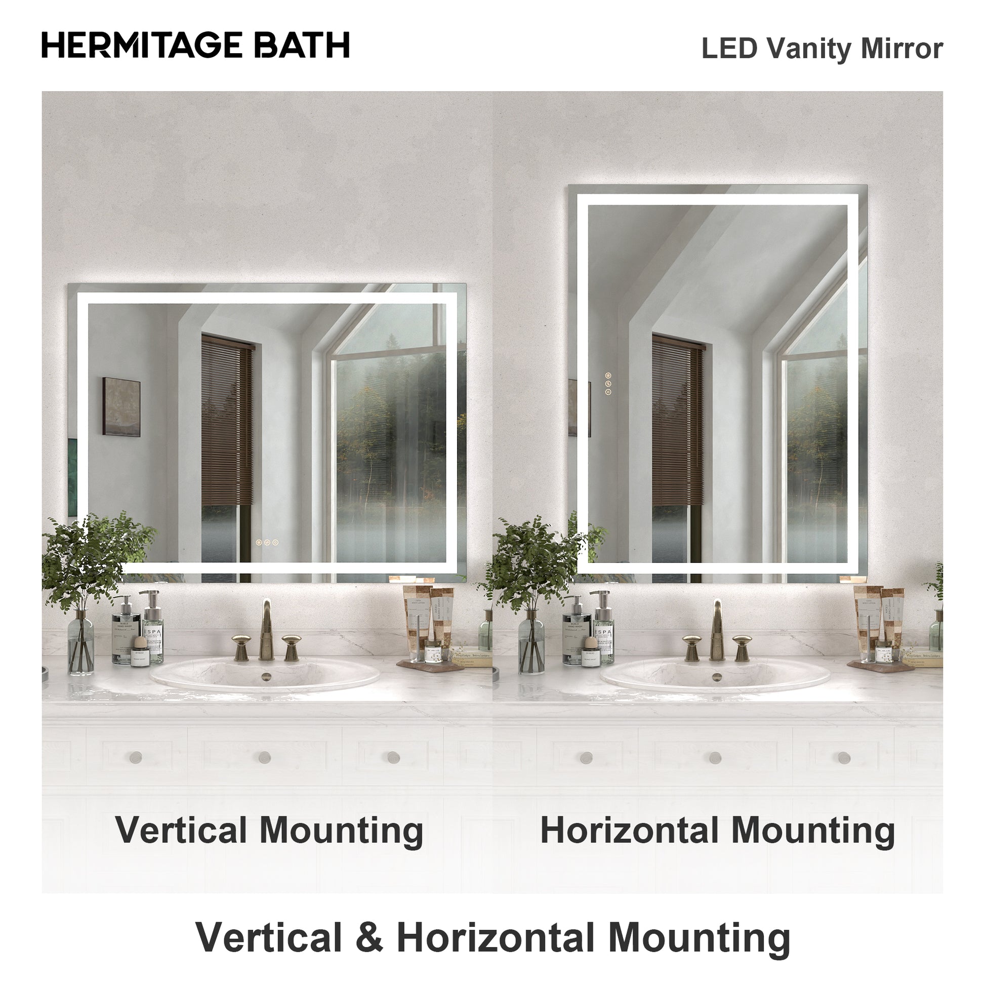 Swarm Rectangular Frameless Radar LED Wall Bathroom Vanity Mirror 4836-12_eeecc0b2-8a5f-4a75-9778-e99af59829ec