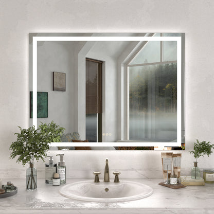 Swarm Rectangular Frameless Radar LED Wall Bathroom Vanity Mirror 48x36 4836-1_ce7b4a73-b2d4-461d-a529-717c4b272279