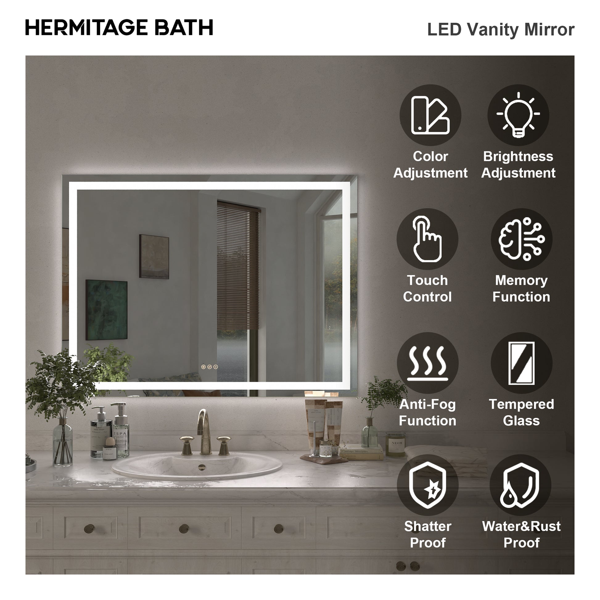 Swarm Rectangular Frameless Radar LED Wall Bathroom Vanity Mirror 4836-3_da7fa155-b1ff-4380-b596-6b6832178f44