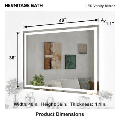 Swarm Rectangular Frameless Radar LED Wall Bathroom Vanity Mirror 4836-4_ea3947c9-1ed5-4daf-b599-cd4bedf5ca43