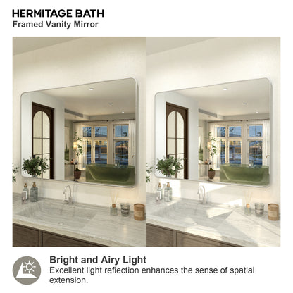 Zyphi 48 in. W x 36 in. H Rectangular Framed Wall Bathroom Vanity Mirror