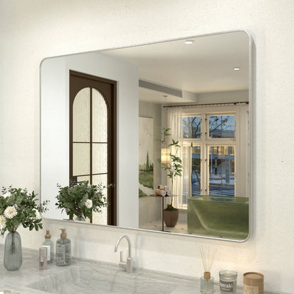 Zyphi 48 in. W x 36 in. H Rectangular Framed Wall Bathroom Vanity Mirror
