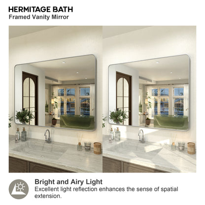 Zyphi 48 in. W x 36 in. H Rectangular Framed Wall Bathroom Vanity Mirror